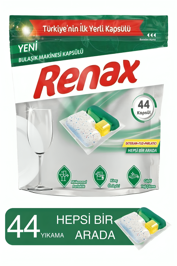 RENAX Bulaşık Makinesi Kapsülü 44 Adet